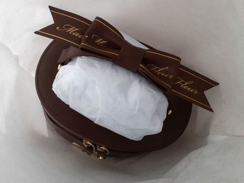 《完売品♡》メゾンドフルール　FLEURチョコレートキューブバッグ　ブラウン★