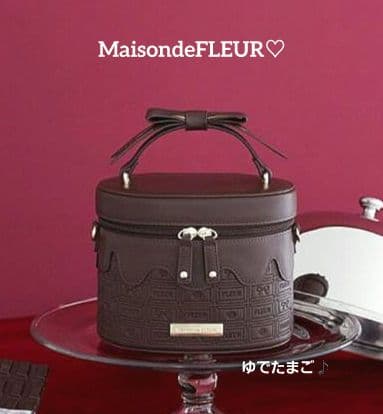 《完売品♡》メゾンドフルール　FLEURチョコレートキューブバッグ　ブラウン★