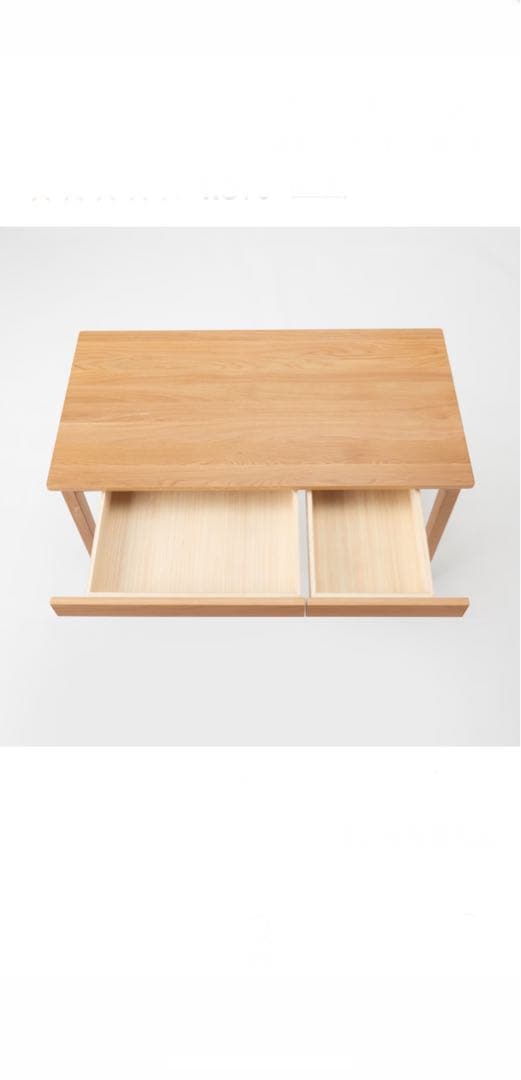 TH。無印良品　無垢材デスク(引き出し付き)オーク材