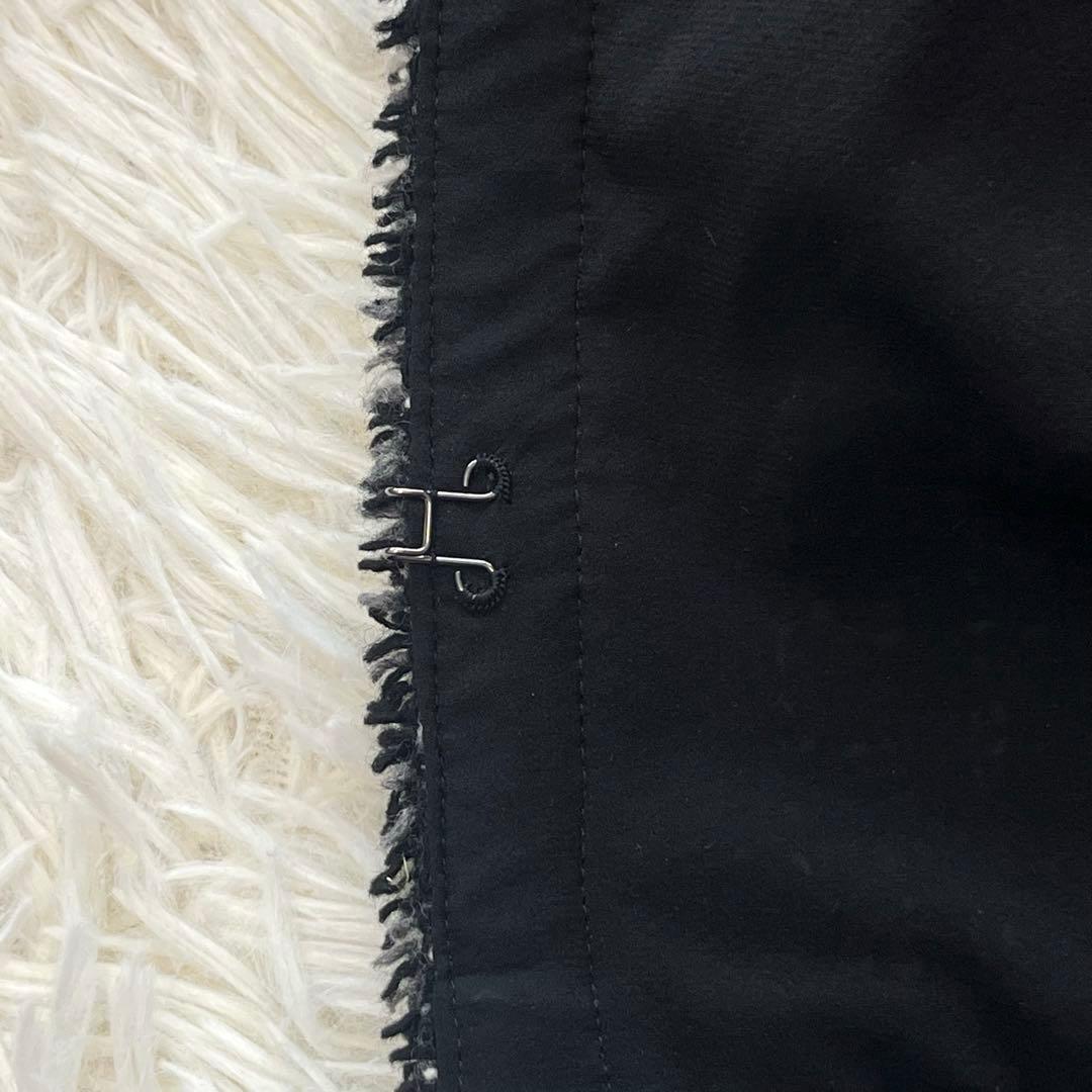 【訳あり】フォクシーブティック ツイードジャケット ノーカラー フリンジ