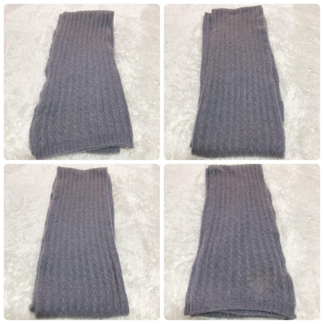 【正規品】 CHANE ニット マフラー カシミヤ100% ココマーク グレー