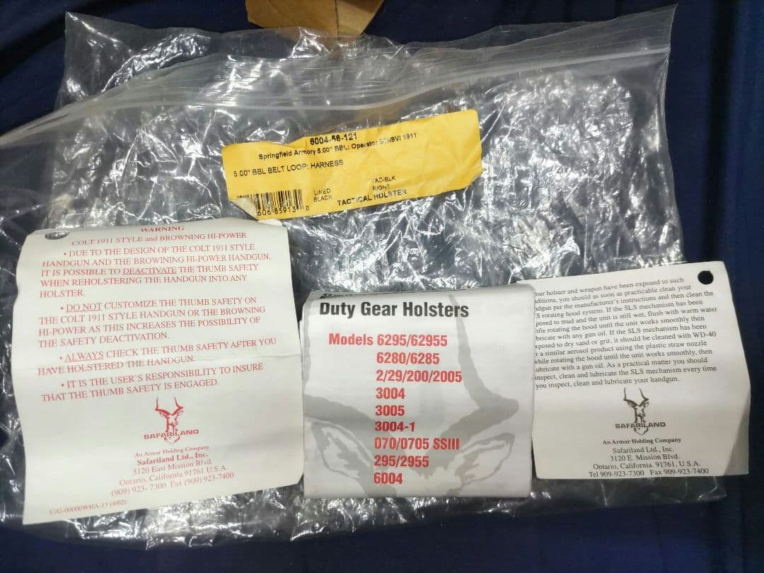 実物 サファリランド 6004 ホルスター SFA 1911用 DFA付 訳有