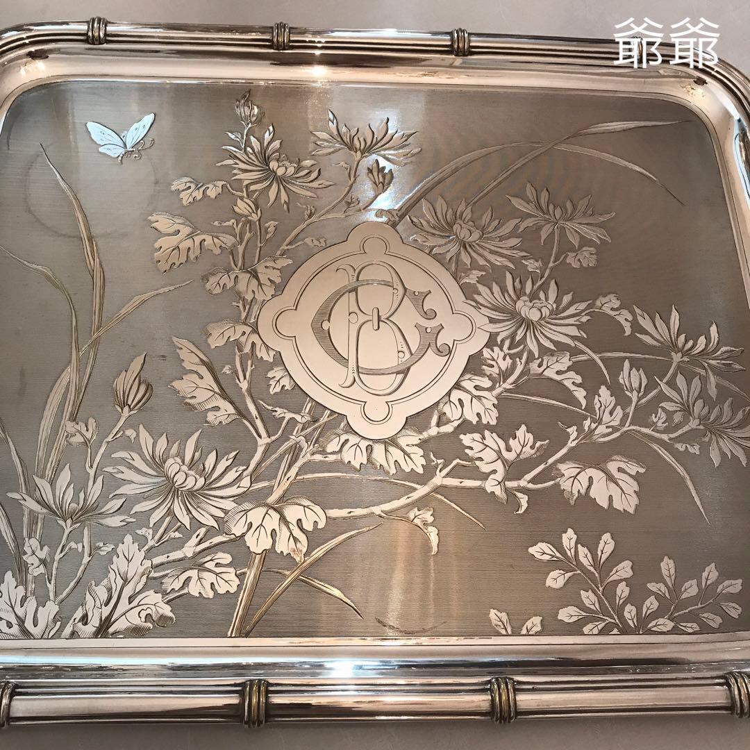 Christofle クリストフル／トレイ「アールヌーヴォー／シノワズリ」