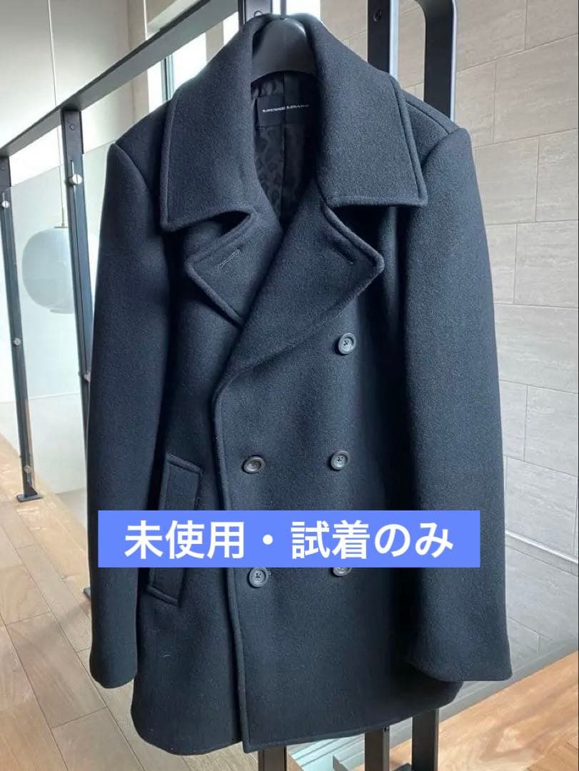 【未使用、試着のみ】LOUNGE LIZARD ピーコート　ブラック