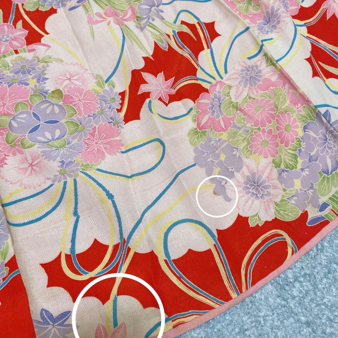 七五三 3歳 正絹 被布 着物 アンティーク 小物セット