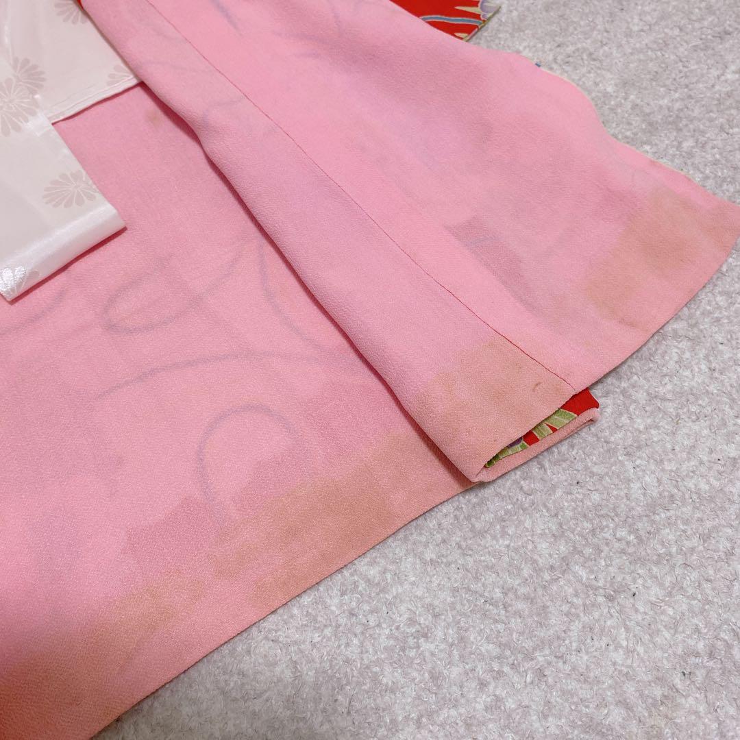 七五三 3歳 正絹 被布 着物 アンティーク 小物セット