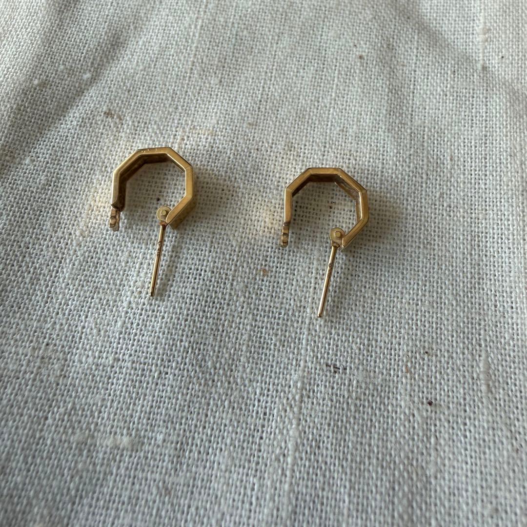 美品 VENDOME AOYAMA 18Kゴールド フープ ピアス 保証書あり