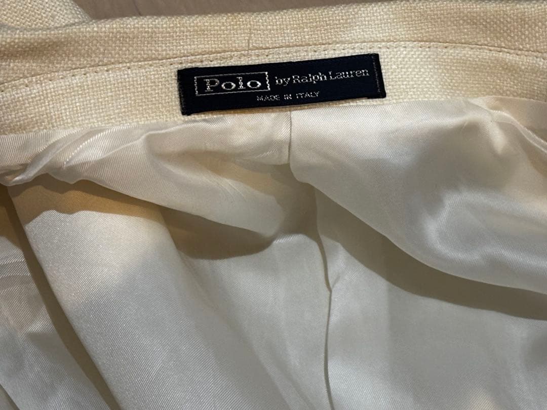 Ralph Lauren ラルフローレン スーツ リネン アイボリー イタリア製
