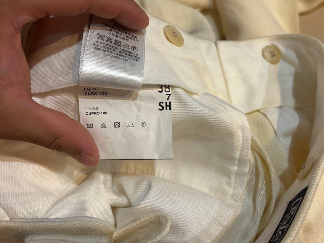 Ralph Lauren ラルフローレン スーツ リネン アイボリー イタリア製