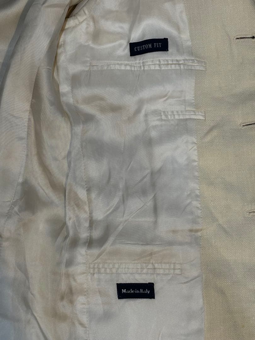 Ralph Lauren ラルフローレン スーツ リネン アイボリー イタリア製