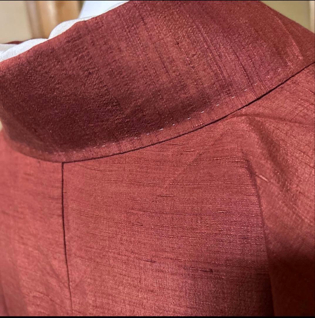 u*8様 未使用近い 美品　単衣 結城紬 小紋 80亀甲 フルセット 身丈162