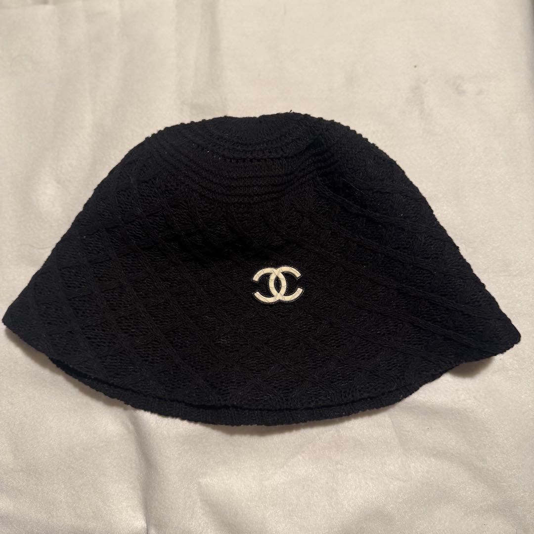 CHANEL ブラック バケットハット