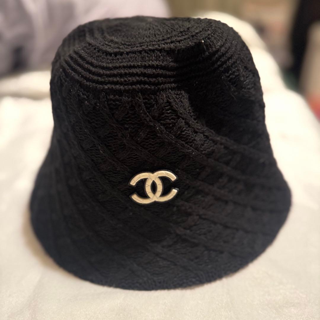 CHANEL ブラック バケットハット