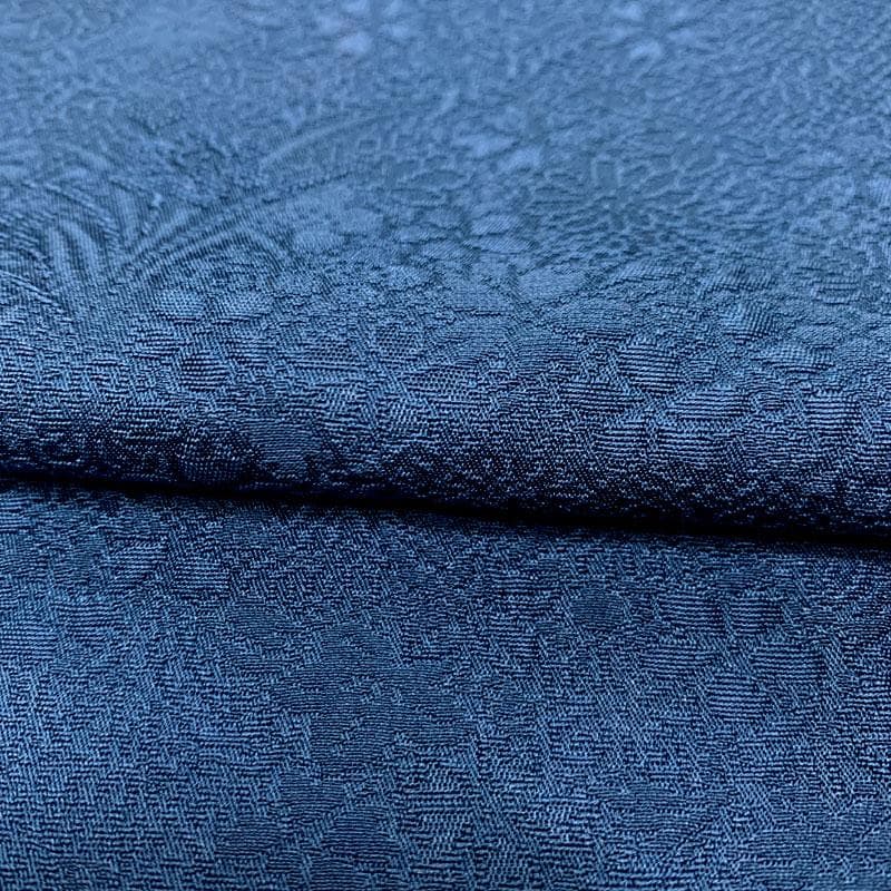 511z9〇きものやまと 色無地振袖 身幅広め 地紋 青〇美品 成人式 結婚式