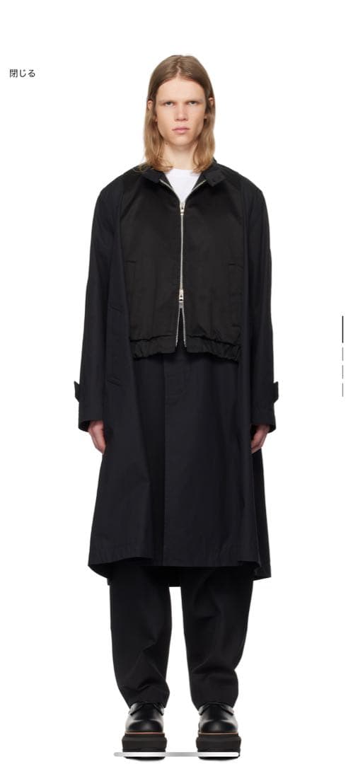 早い者勝ち　新品未使用　sacai コート　サイズ1 ブラック