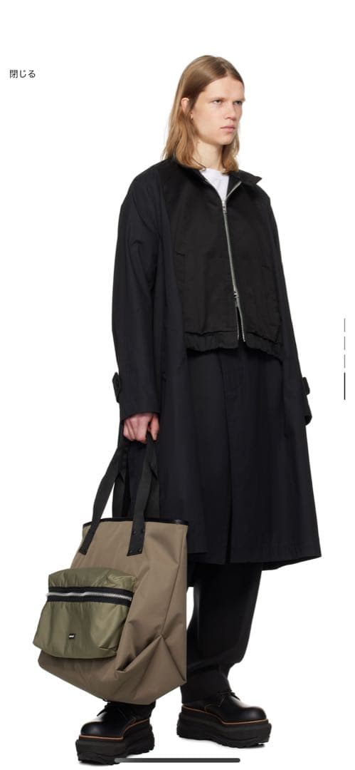 早い者勝ち　新品未使用　sacai コート　サイズ1 ブラック