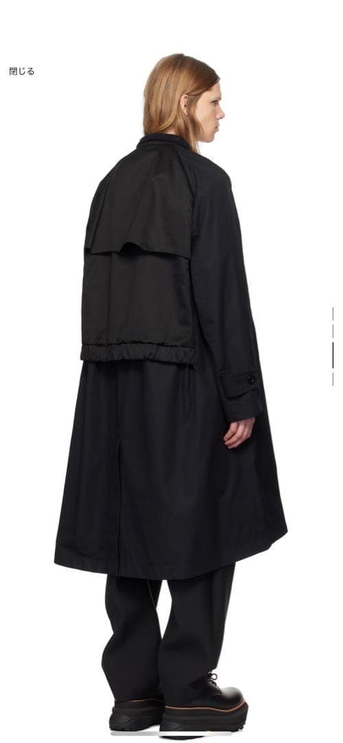 早い者勝ち　新品未使用　sacai コート　サイズ1 ブラック