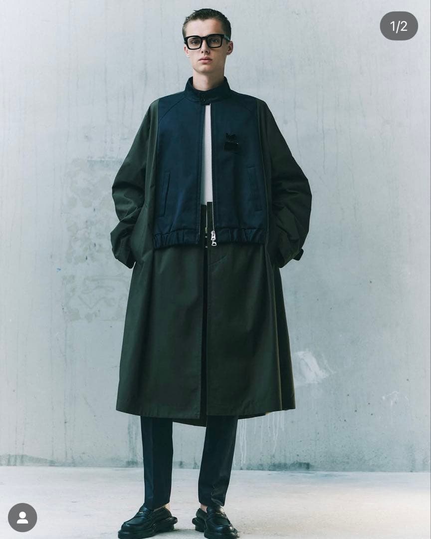 早い者勝ち　新品未使用　sacai コート　サイズ1 ブラック