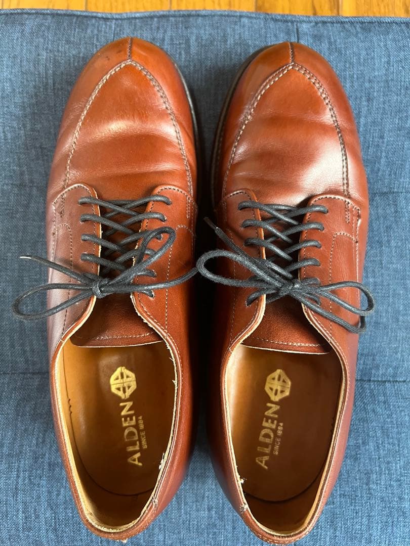 イェテイ】ALDEN ブラウン　vチップ24.5センチ　カーフ