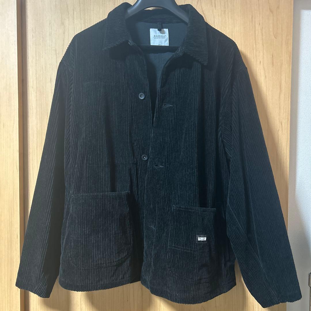 RADIALL ラディアル ブラック コーデュロイ カバーオール