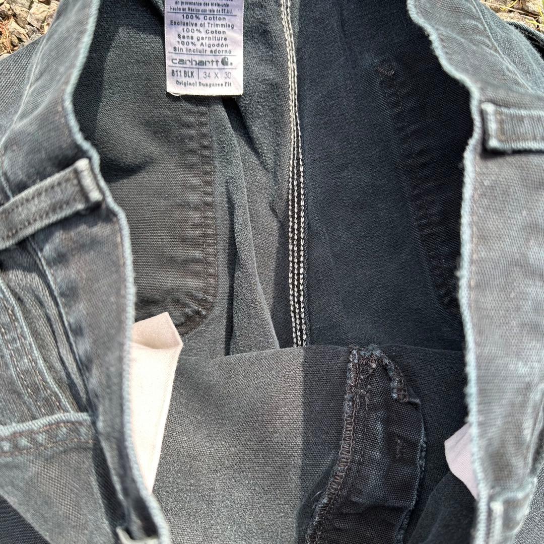 カーハート B11 ペインターパンツ 34x30 ブラックデニム