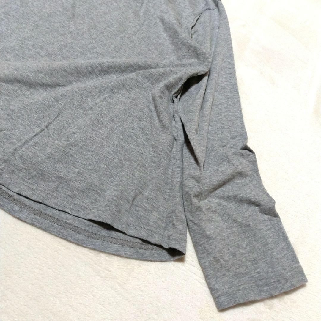 美品　慈雨　刺繍　長袖　カットソー　グレー　センソユニコ