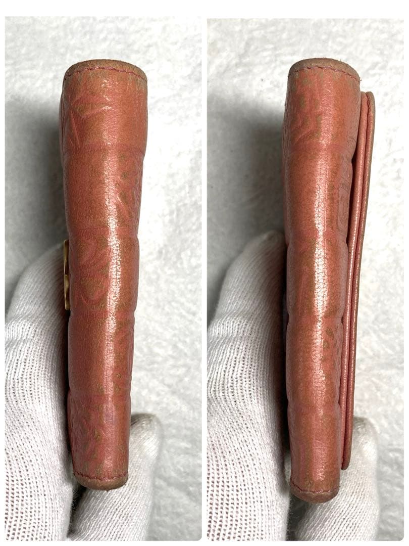 CHANEL シャネル　アイコンライン　レザー　6連キーケース　ピンク系