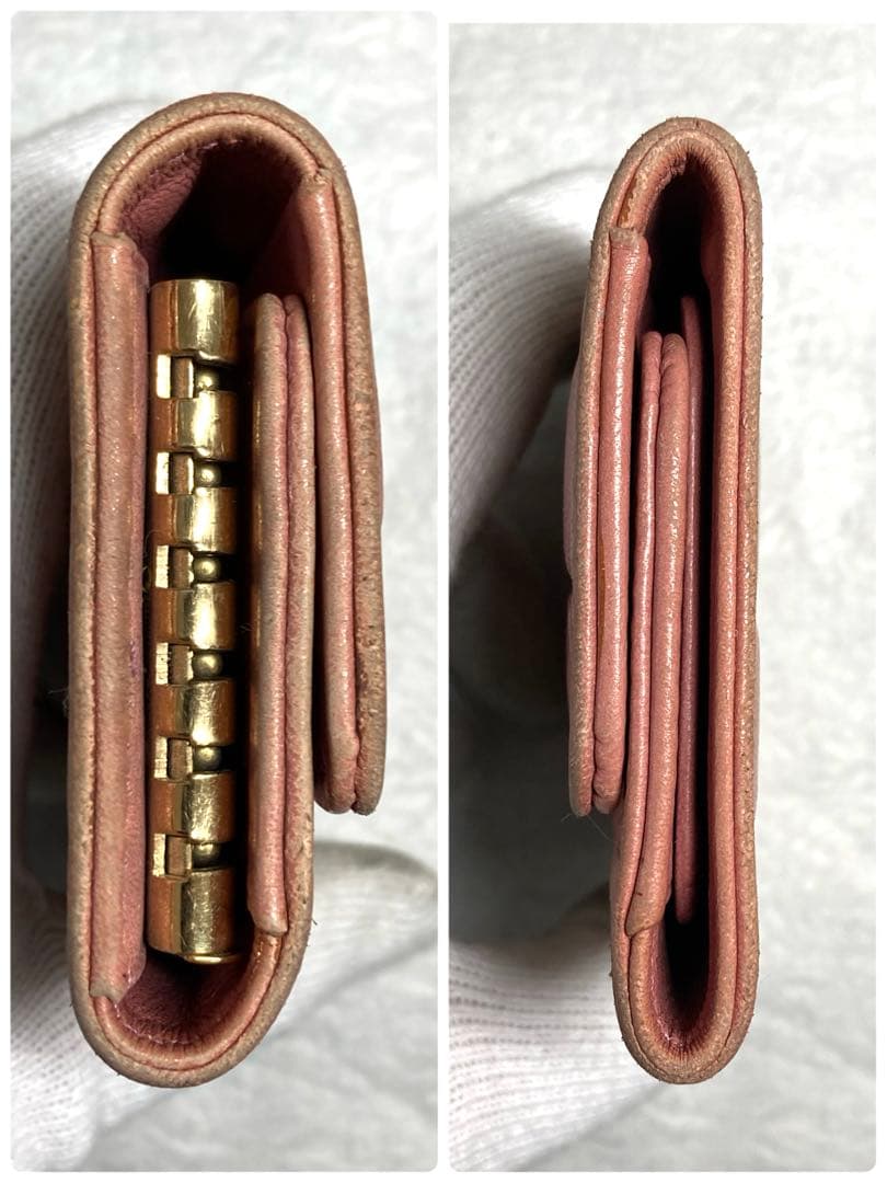 CHANEL シャネル　アイコンライン　レザー　6連キーケース　ピンク系