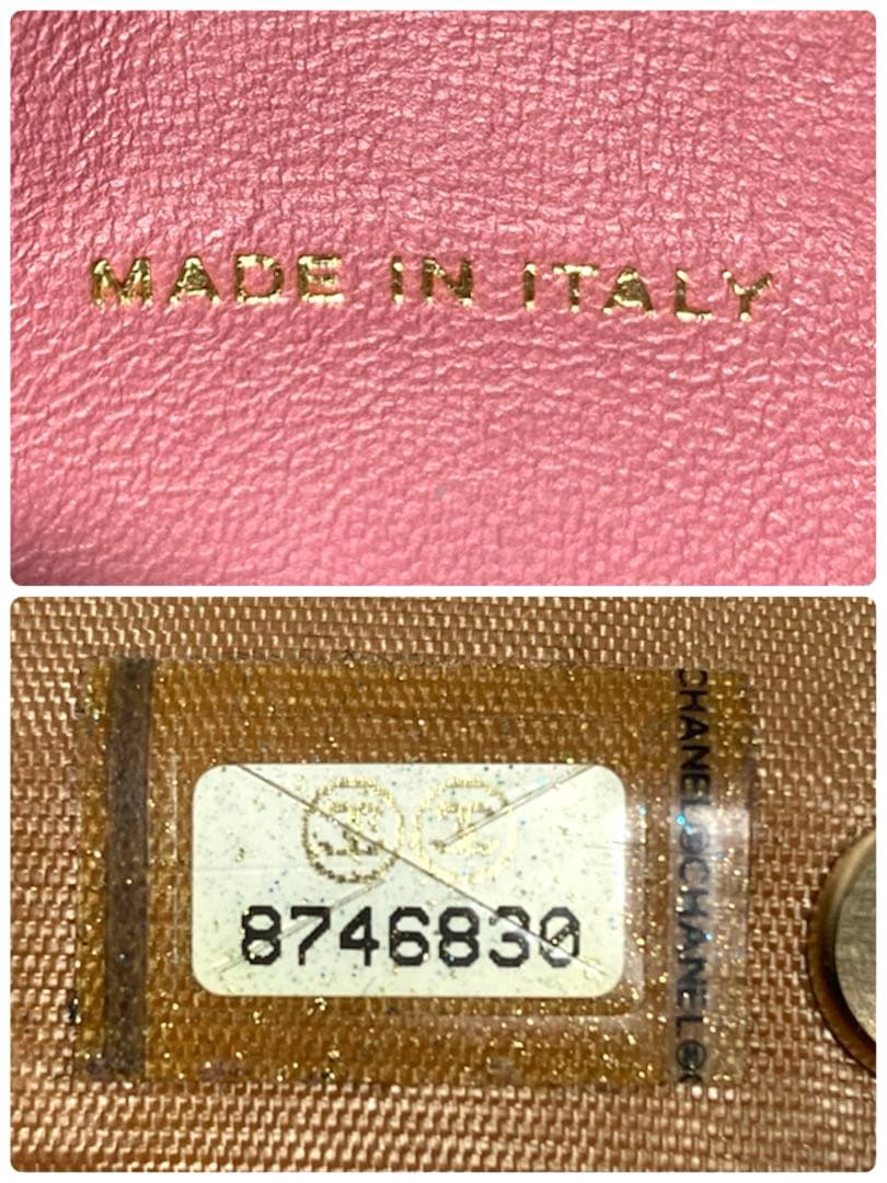 CHANEL シャネル　アイコンライン　レザー　6連キーケース　ピンク系