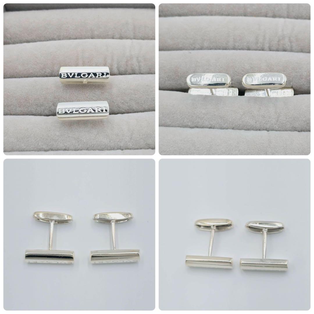 ★BVLGARI★ カフリンクス ロゴ SV925 シルバー.