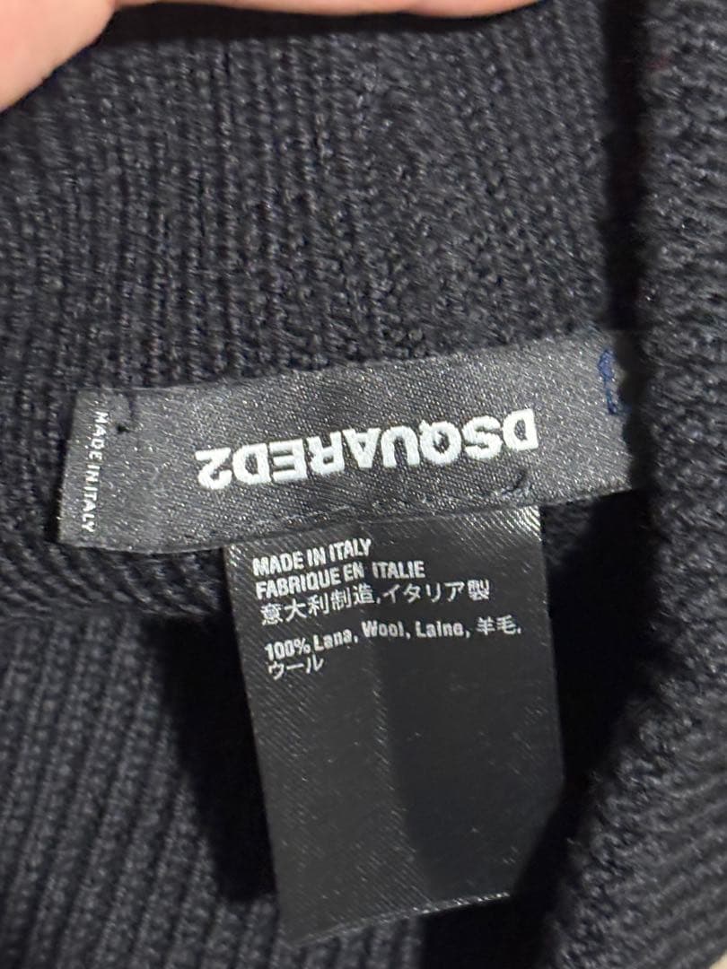 ニット帽 ニットキャップ ビーニー　DSQUARED2 新品未使用　ブラック