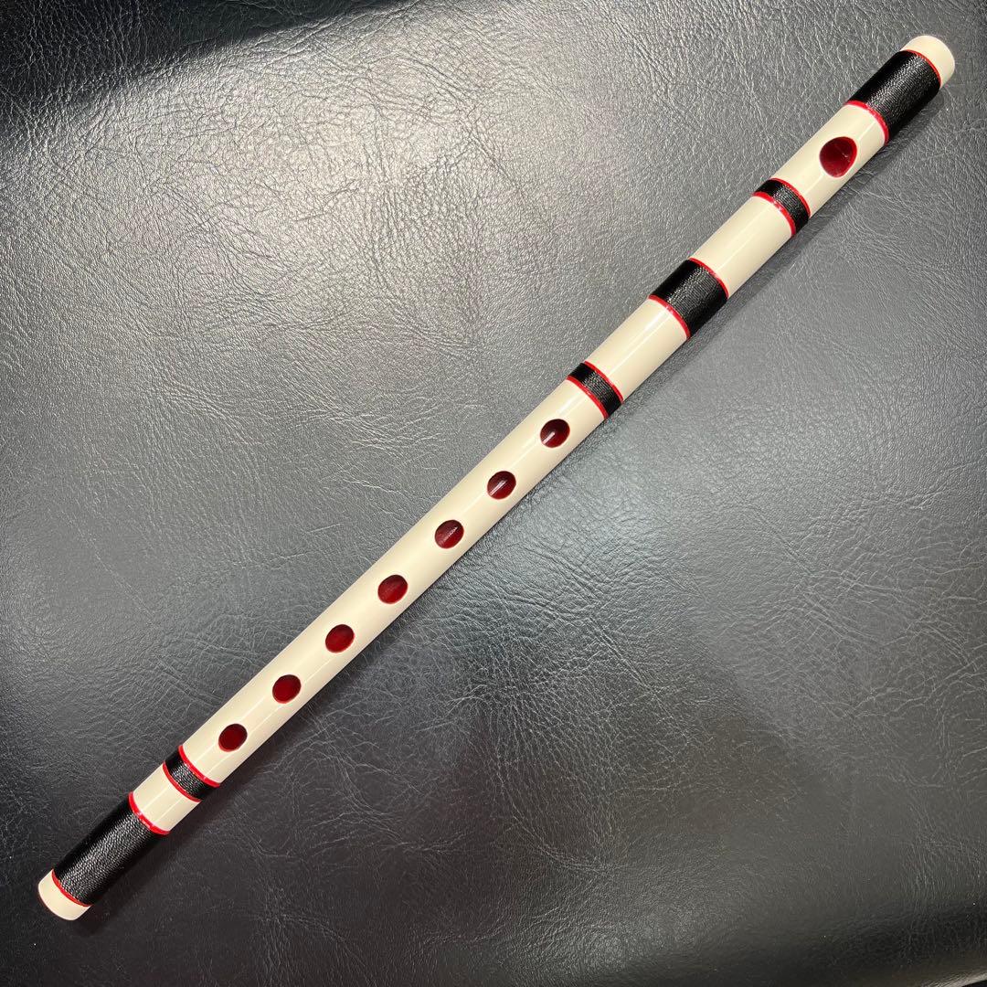 限定品！篠笛 白×黒×赤 古典調 七孔六本調子 お囃子 祭り