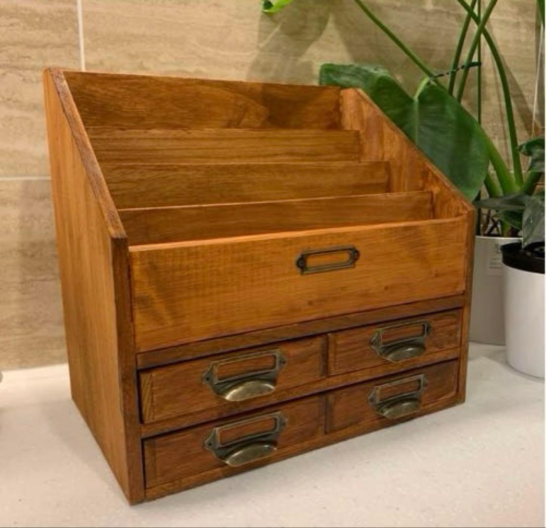 E*x様 アンティーク風ノート収納棚　ハンドメイド