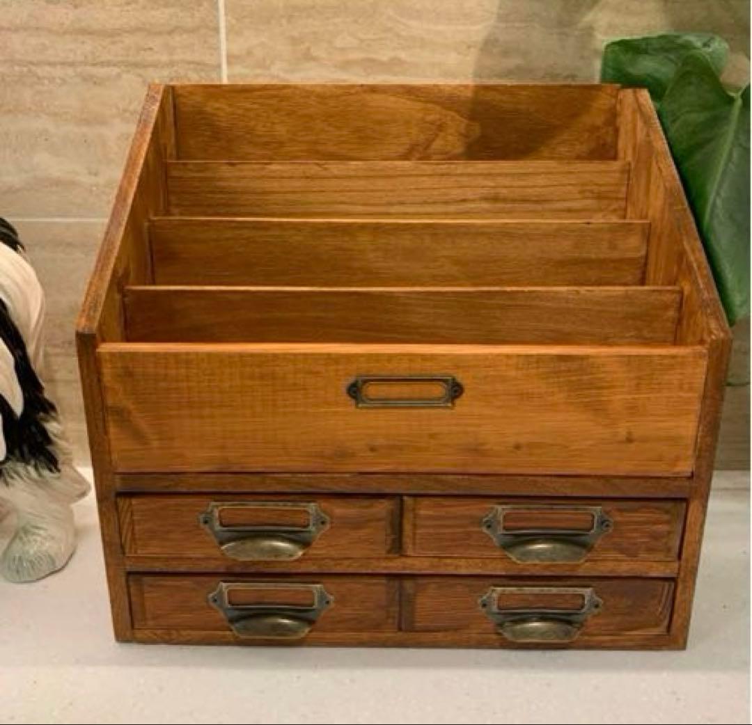 E*x様 アンティーク風ノート収納棚　ハンドメイド