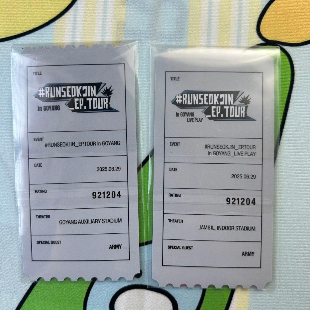 ジン6/29 RUNSEOKJIN_EP.TOUR in GOYANGトレカ2枚