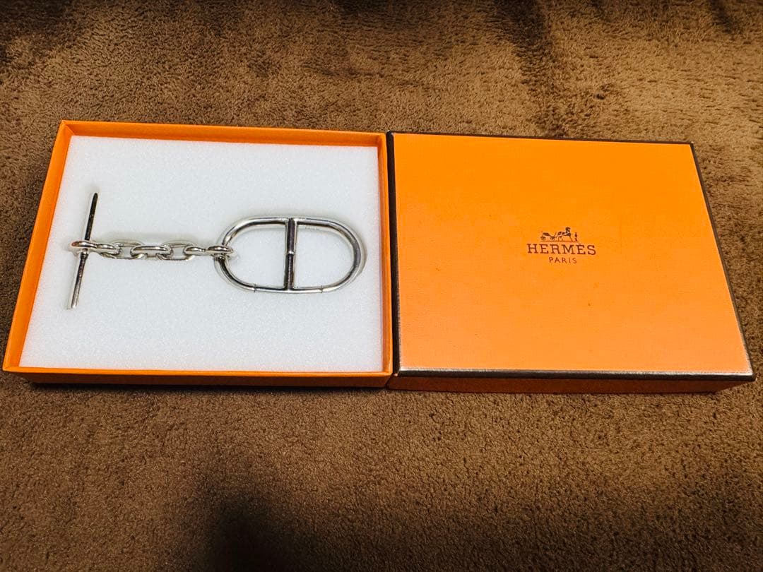 HERMES シェーヌダンクル キーリング カラビナ