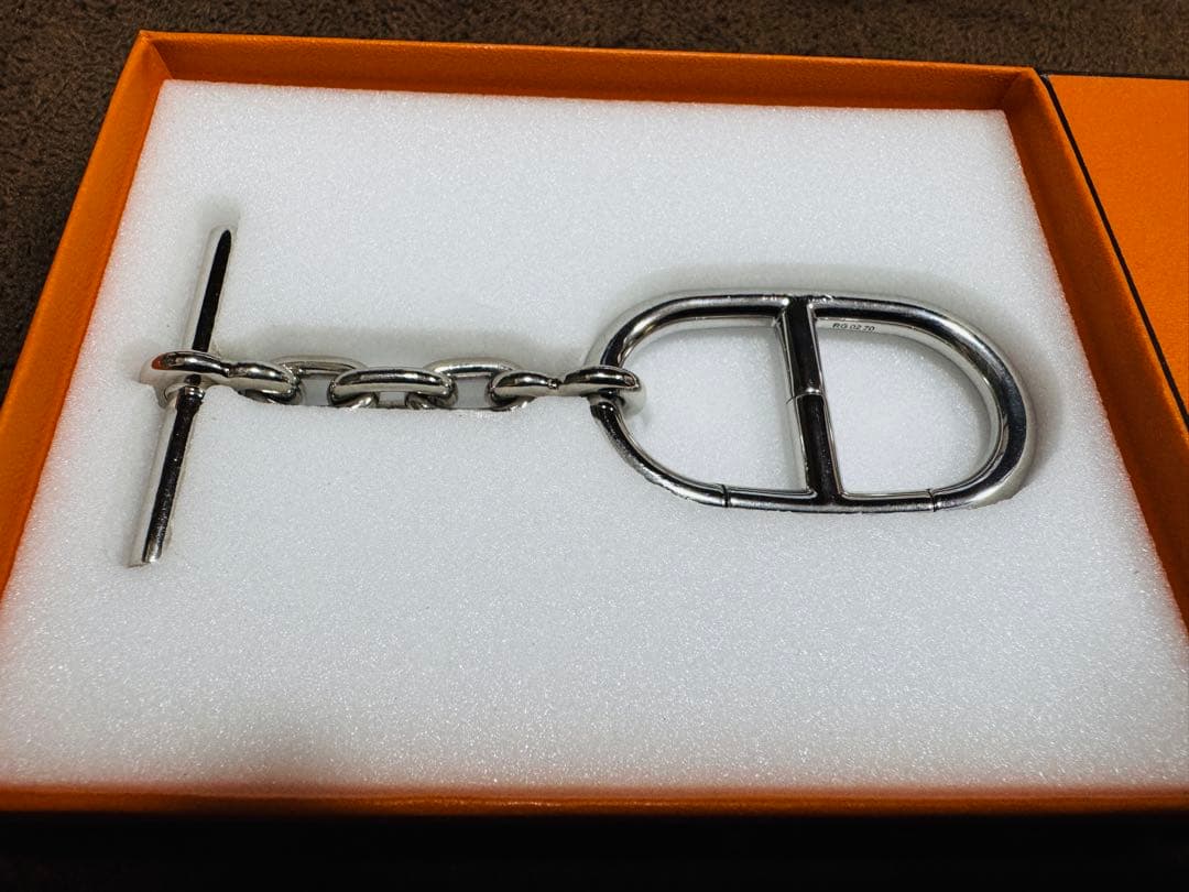 HERMES シェーヌダンクル キーリング カラビナ