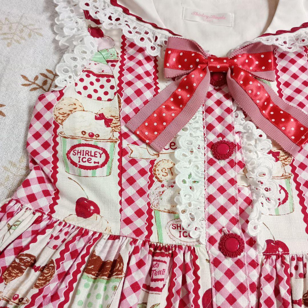シャーリーテンプル　カップアイス　セーラー　ワンピース　130サイズ