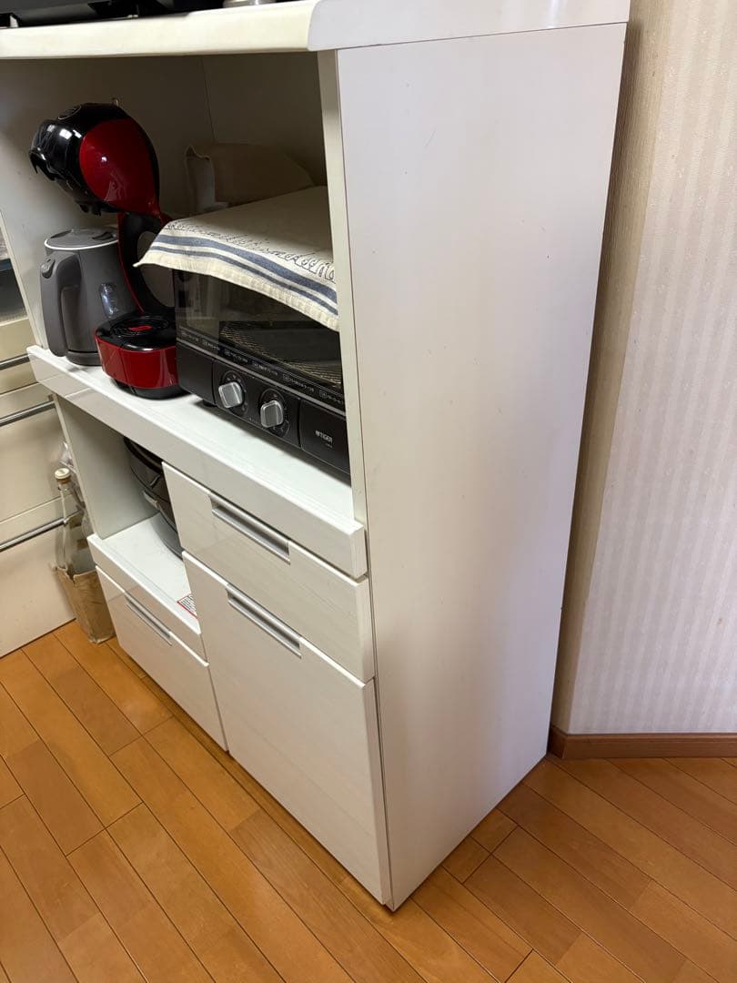 ホワイト レンジボード 約80cm