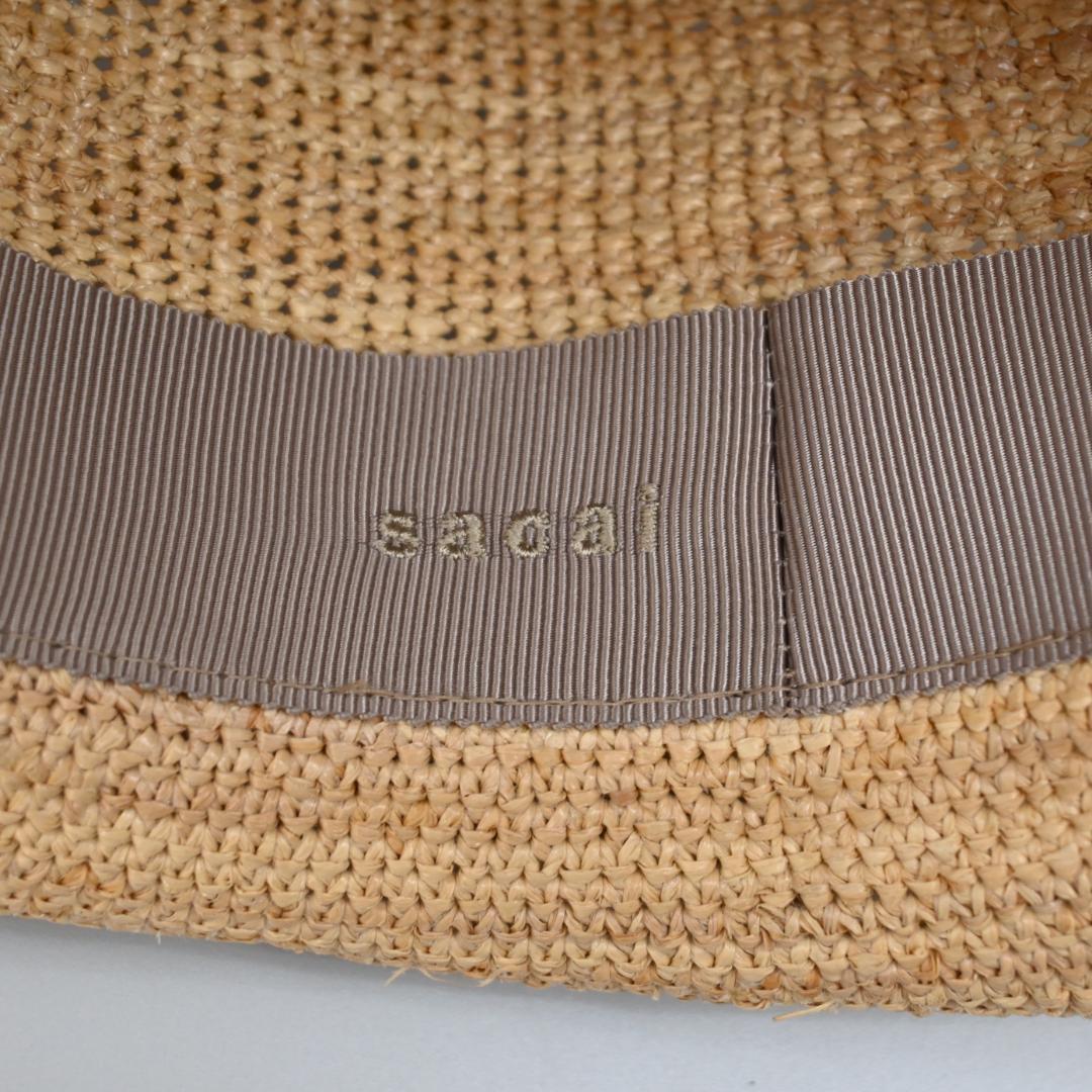 ■ 46252★Sacai サカイ Straw Capeline 帽子 ハット
