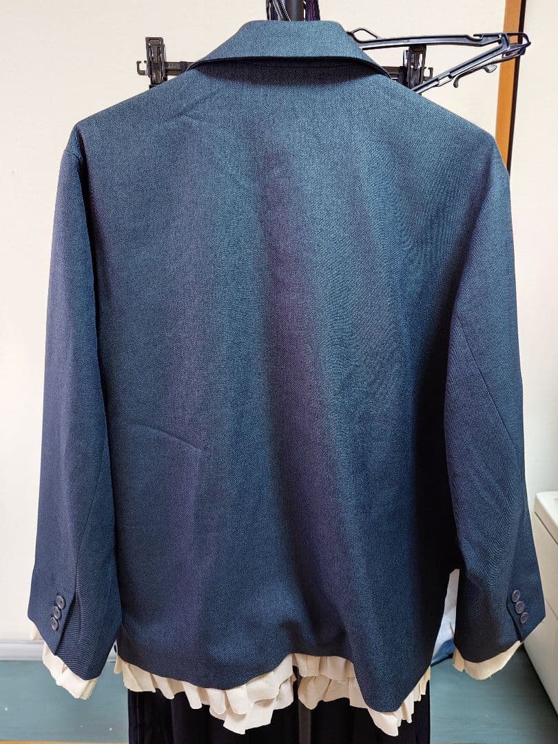 loin nuit　フリルレイヤードデザインジャケット　ネイビー