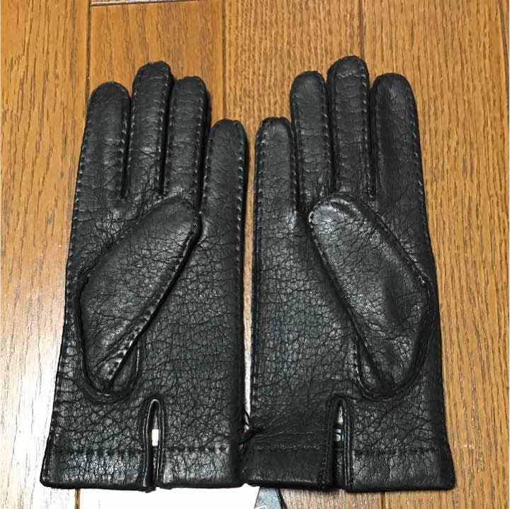 [新品・未使用] 高級逸品！ドイツ製 カーピンチョ革 婦人手袋 ブラック