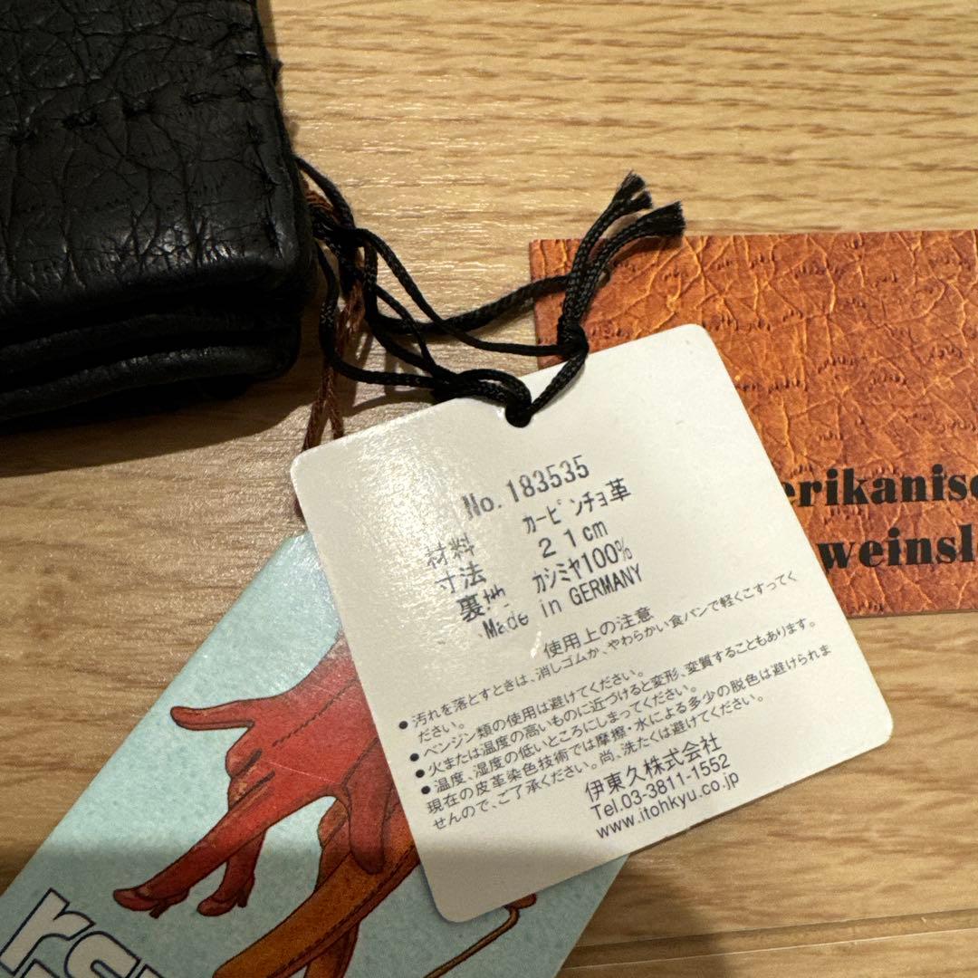 [新品・未使用] 高級逸品！ドイツ製 カーピンチョ革 婦人手袋 ブラック