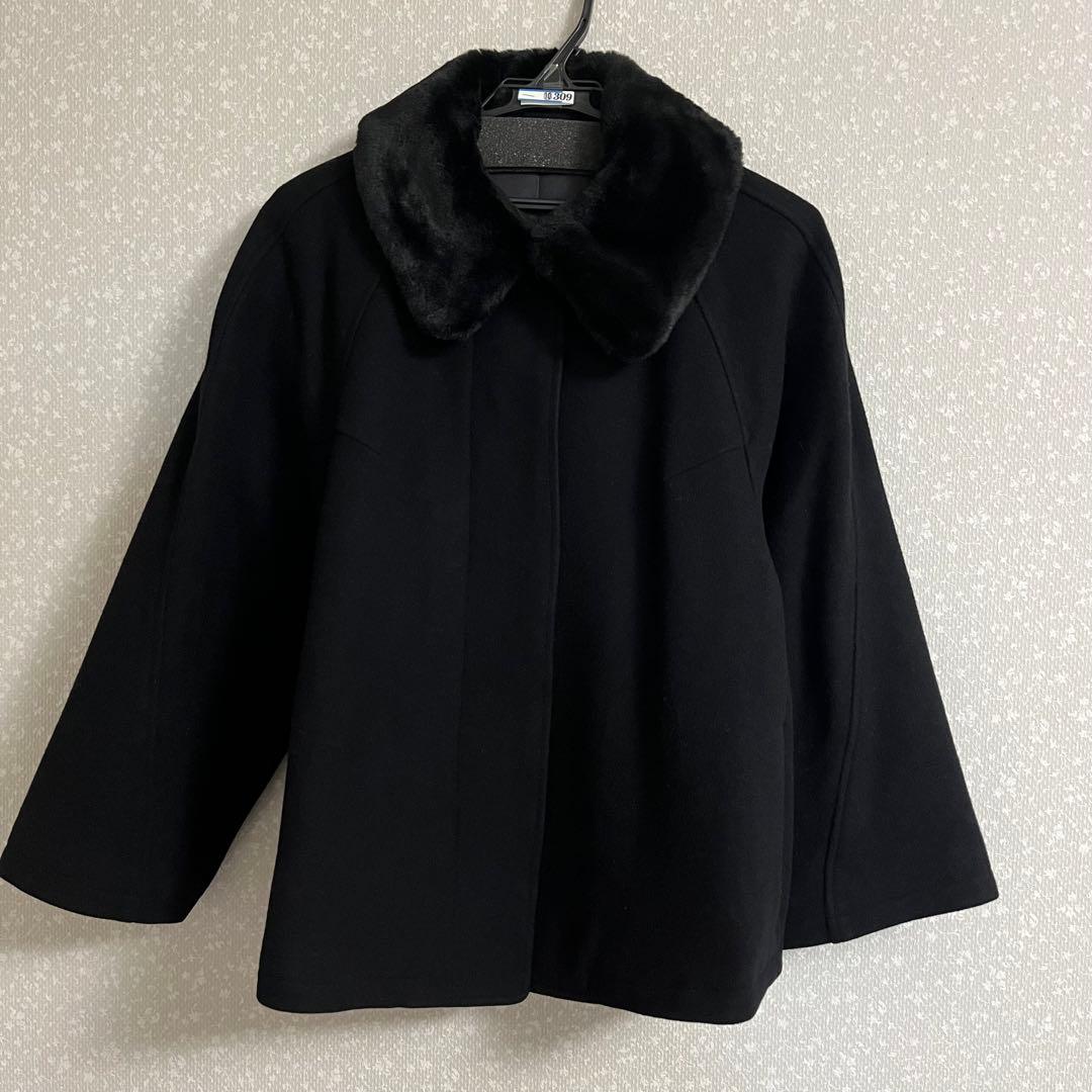 【匿名配送】 foufou ファーカラーハーフコート