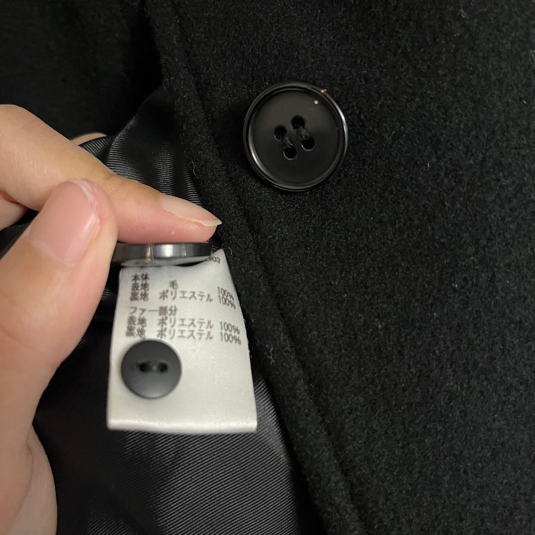 【匿名配送】 foufou ファーカラーハーフコート