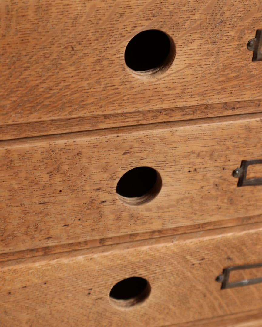 最終お値下げ　楢(ナラ)の4杯小引き出し　古道具 古家具 ドロワー アンティーク