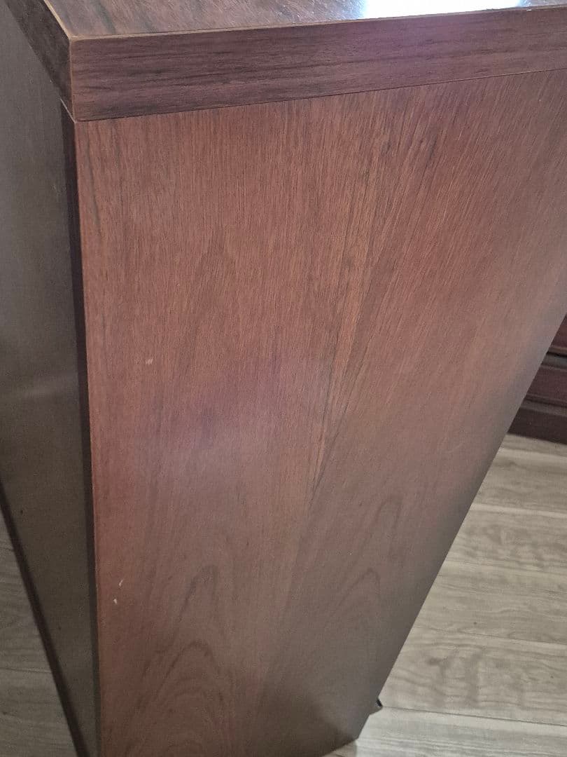 カリモク アンティーク コロニアルサイドボード ガラス扉 2引き出し付き