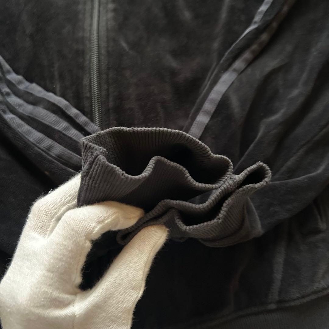 トップス archive adidas velour track jacket black