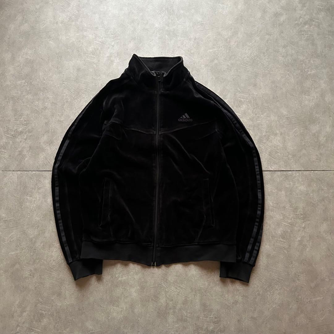 トップス archive adidas velour track jacket black