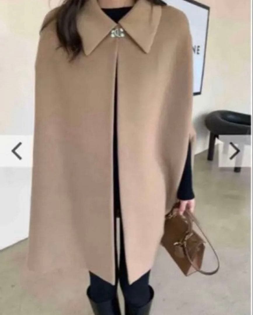 バースデーバッシュ 襟付き ケープ コート ポンチョ ファー 2WAY マント